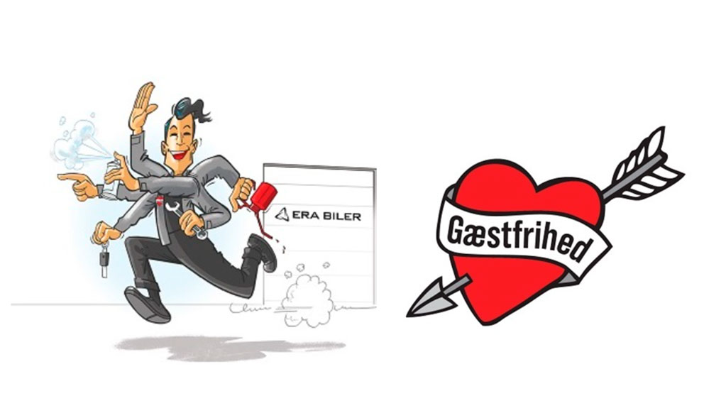 ERA Biler Tegning Samt Hjerte