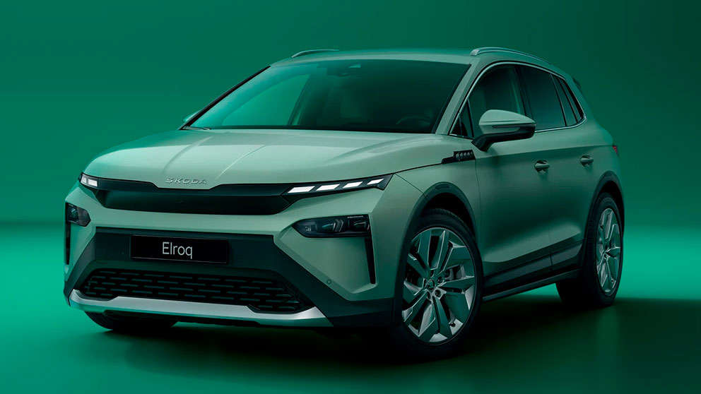 Skoda Elroq Grøn Skrå For 2024