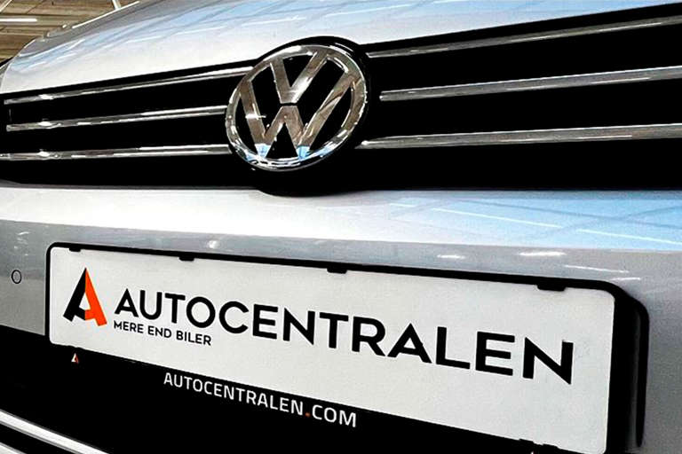 Autocentralen VW Nummerplade